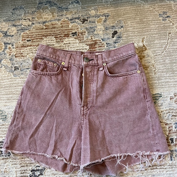 Rag & Bone Maya High Rise Shorty Short Light Plum - Picture 2 of 8